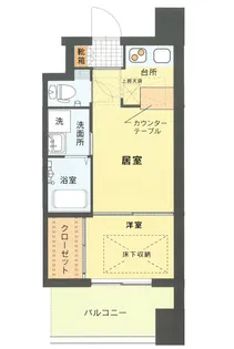 エステートモア・天神【13階】の間取り