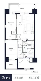TONOクリスタル上人橋(トウノクリスタルショウニンバシ)【5階】の間取り