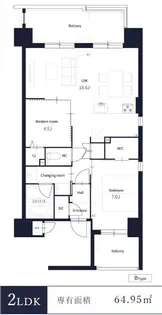 TONOクリスタル上人橋(トウノクリスタルショウニンバシ)【3階】の間取り