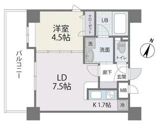 アクタス薬院Ⅲ【11階】の間取り