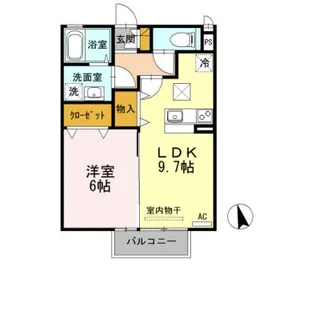 アヴリル【1階】の間取り