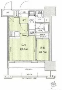 ドゥーエ赤坂【11階】の間取り