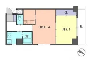 レジデンス住吉【807●号室】の間取り