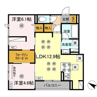 GrandValley 博多【105●号室】の間取り