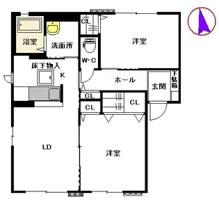 レジデンシア小森野【1階】の間取り