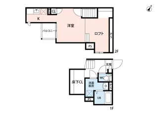 福岡県久留米市合川町【アパート】の間取り