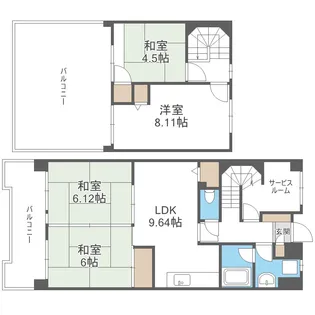 アンピール空港通り【10階】の間取り