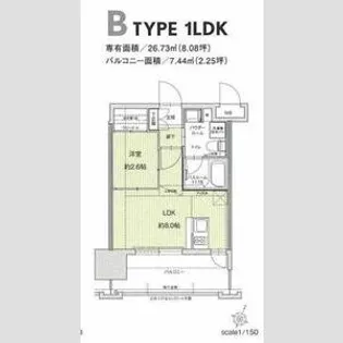 ドゥーエ赤坂【10階】の間取り