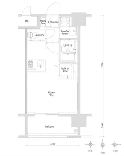 エンクレスト博多PARKSIDE【3階】の間取り
