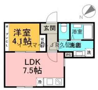 福岡県久留米市御井町【アパート】の間取り