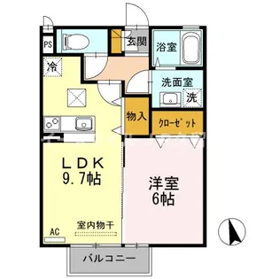 アヴリル【2階】の間取り