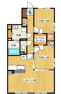 福岡県久留米市梅満町【マンション】の間取り