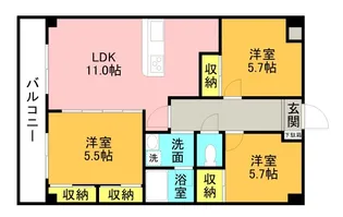 アベニールKAI【5階】の間取り