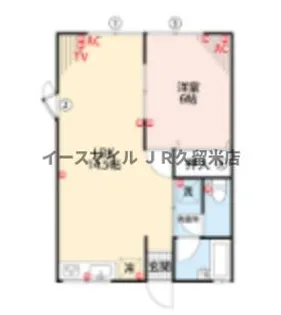 Mコーポ(うきは市)【2階】の間取り