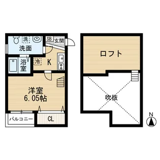 Villa大橋(ヴィラ)【1階】の間取り