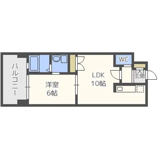 レジディア薬院大通【8階】の間取り