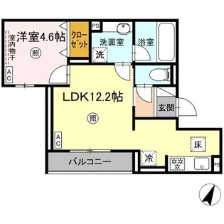 six reves(シィス レーヴ)【2階】の間取り