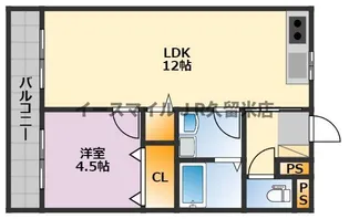 アザレアハイツ蒲池【206号室】の間取り