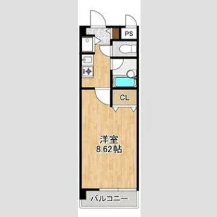 デューク高宮【6階】の間取り