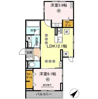D-Residence光丘町B棟【2階】の間取り