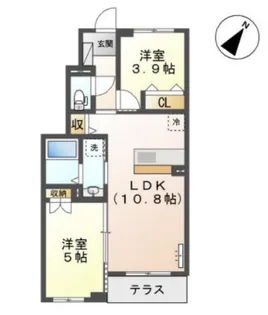 ソレイユ【1階】の間取り