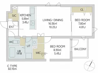 quador Contigo平和【403●号室】の間取り