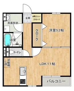 L-bloom梅満【202号室】の間取り