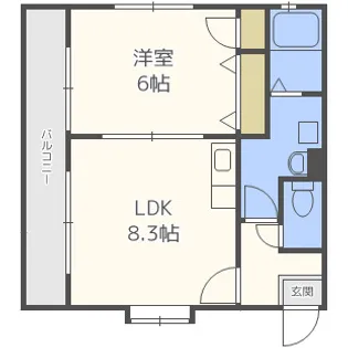 ル・クラージュ箱崎【3階】の間取り
