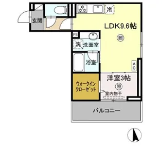 DーROOM西町【2階】の間取り