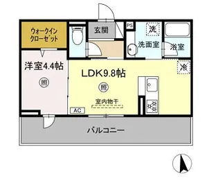 DーROOM西町【3階】の間取り