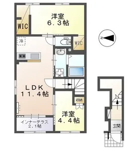 Light snow【208号室】の間取り