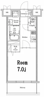 エンクレスト天神WEST【7階】の間取り