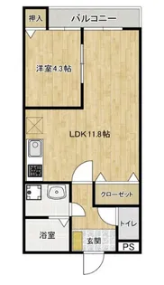 FUKUREA【205号室】の間取り