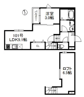 ポラリス久留米West 716 【2階】の間取り