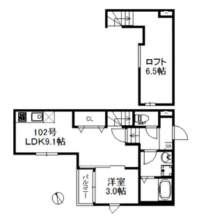 ポラリス久留米West 716 【2階】の間取り