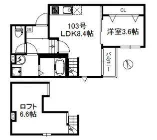 ポラリス久留米West 716 【2階】の間取り