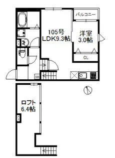 ポラリス久留米West 716 【2階】の間取り