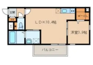 シャンテ・ローズ イースト【2階】の間取り