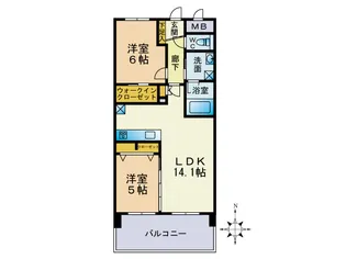 サンエクステリア24【8階】の間取り