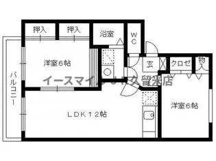 ベルナール津福【210号室】の間取り