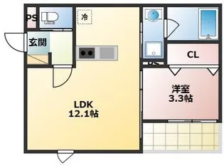 フルーム【203号室】の間取り