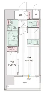 グランフォーレ久留米駅プレミア【10階】の間取り