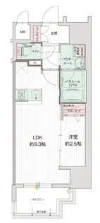 グランフォーレ久留米駅プレミア【605号室】の間取り