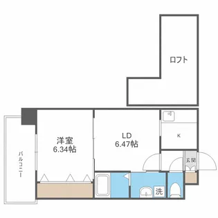 レジディア天神【7階】の間取り