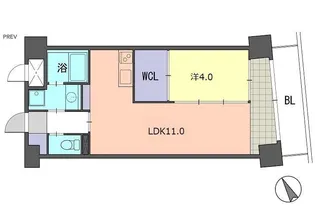 レジデンス住吉【5階】の間取り