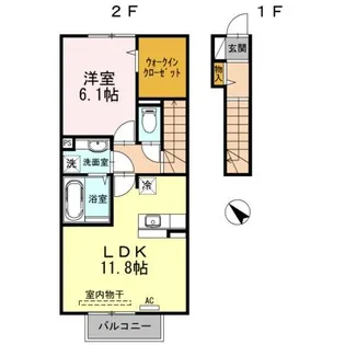 プランドール【2階】の間取り