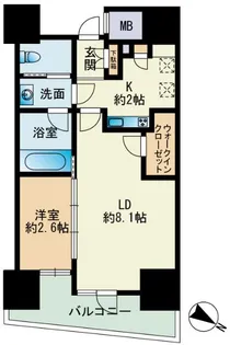 パークアクシス博多【8階】の間取り