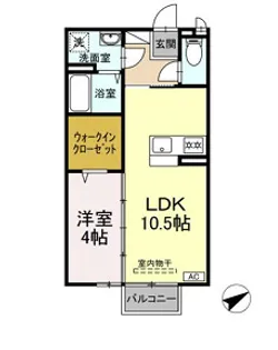 セイシェル・大山【C213号室】の間取り