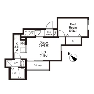 Cherim南福岡Ⅴ【104●号室】の間取り