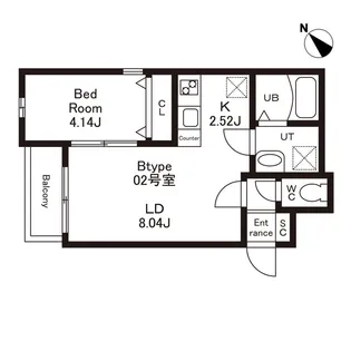 Cherim南福岡Ⅴ【302●号室】の間取り
